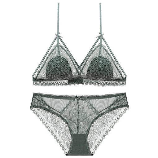 Lace Sexy Unlined Triangle Bra & Panty Sets [BRPY0023]