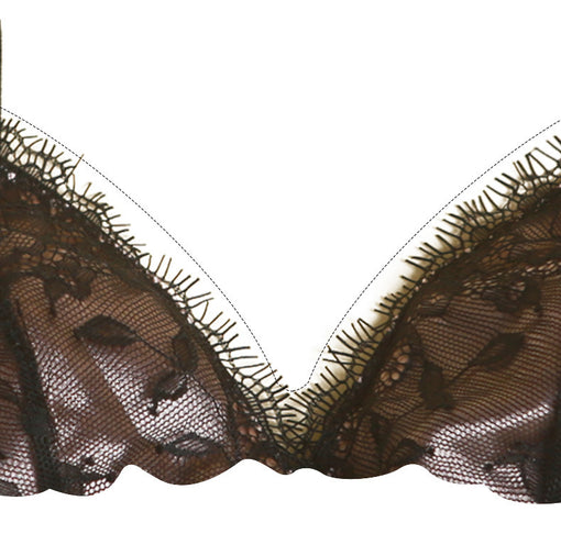 Push Up Gathering Sexy Lace Mulberry Silk Triangle Wireless Underwear Bras & Bralettes [GDBR0066]