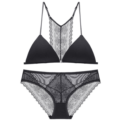 Front Closure Wireless Lightly Lined Bra & Panty Sets [BRPY0012]