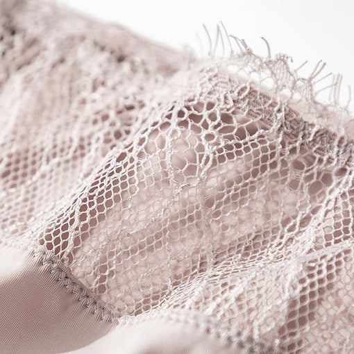 Seamless Lace Mulberry Silk,Sheer Sexy Wireless Triangle Bra & Panty Sets [BRPY0028]