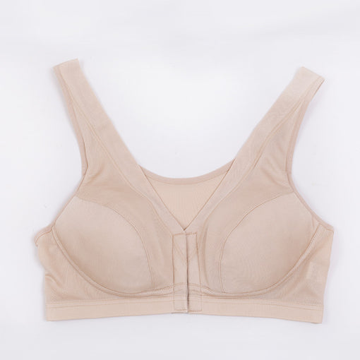 Gathering Minimizer Sport Mulberry Silk Front Closure Full Cup Tank Top Wireless Underwear Bras & Bralettes [GDBR0042]