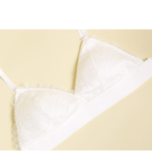 Push Up Gathering Sexy Lace Mulberry Silk Triangle Wireless Underwear Bras & Bralettes [GDBR0066]