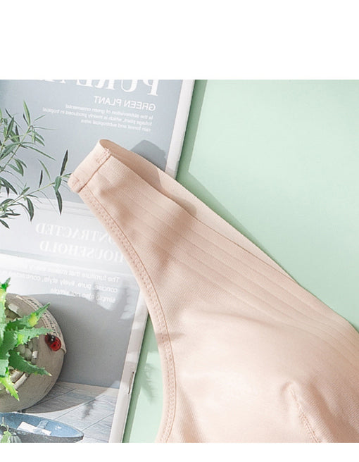 Comfortable Seamless Elegant Mulberry Silk Triangle Tank Top Wireless Underwear Bras & Bralettes [GDBR0076]