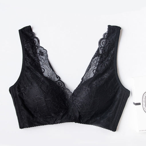 Minimizer Comfortable Gathering Seamless Elegant Lace Mulberry Silk Full Cup Tank Top Tube Top Wireless Underwear Bras & Bralettes [GDBR0089]