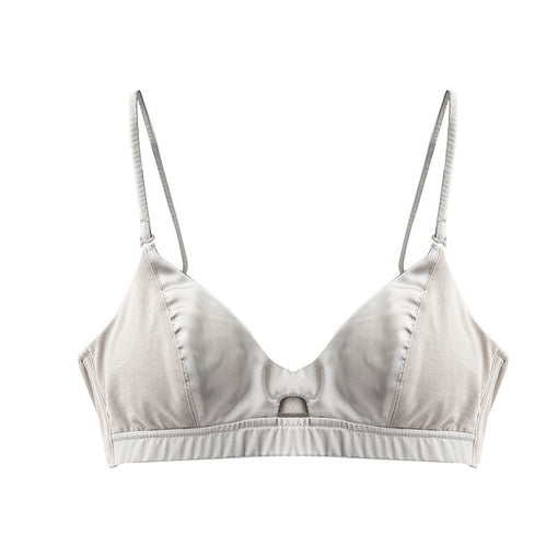 Comfortable Seamless Cute Mulberry Silk Cotton 3/4 Cup Wireless Underwear Bras & Bralettes [GDBR0090]