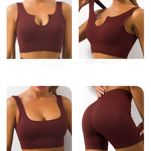 2pcs Seamless Lift Butt Yoga Sports Set Sports Bra Shorts [GTYG0018]