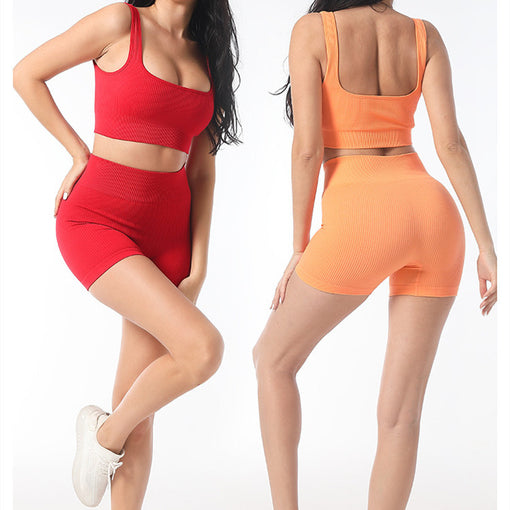 2pcs Seamless Lift Butt Yoga Sports Set Sports Bra Shorts [GTYG0018]