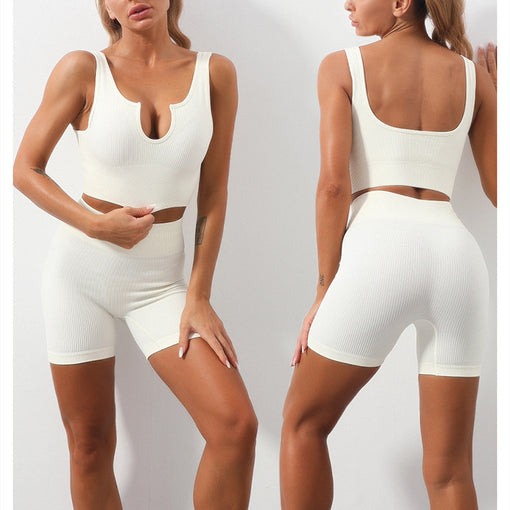 2pcs Seamless Lift Butt Yoga Sports Set Sports Bra Shorts [GTYG0018]