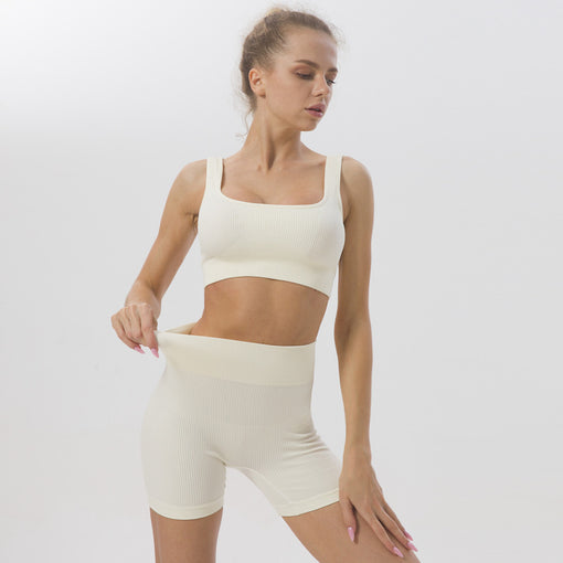 2pcs Seamless Lift Butt Yoga Sports Set Sports Bra Shorts [GTYG0018]