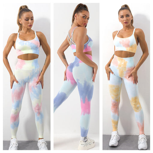 2pcs Seamless Quick-Drying Yoga Sports Set Sports Bra Leggings [GTYG0022]