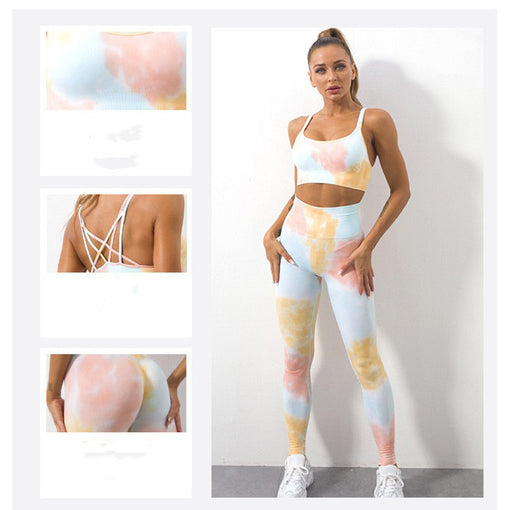 2pcs Seamless Quick-Drying Yoga Sports Set Sports Bra Leggings [GTYG0022]