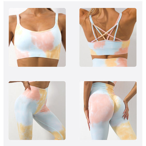 2pcs Seamless Quick-Drying Yoga Sports Set Sports Bra Leggings [GTYG0022]
