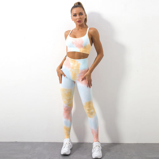 2pcs Seamless Quick-Drying Yoga Sports Set Sports Bra Leggings [GTYG0022]