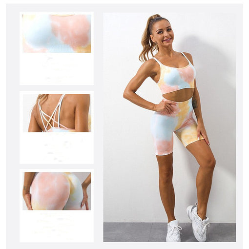 2pcs Seamless Quick-Drying Yoga Sports Set Sports Bra Shorts [GTYG0023]