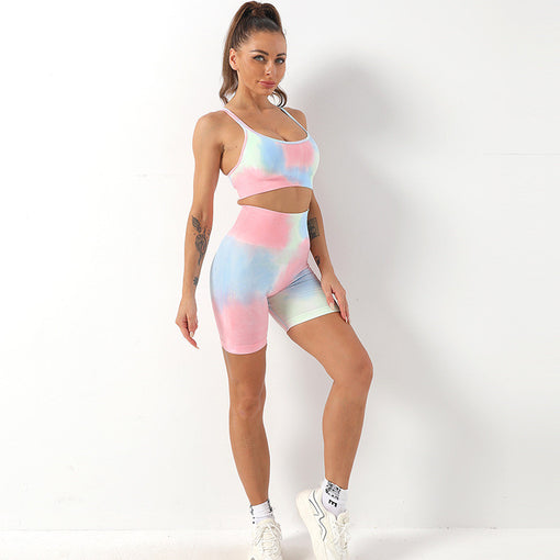 2pcs Seamless Quick-Drying Yoga Sports Set Sports Bra Shorts [GTYG0023]