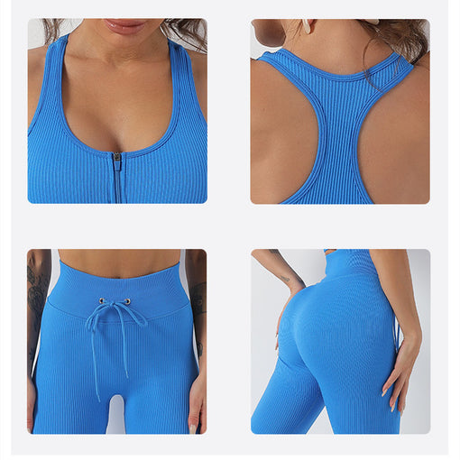 2pcs Seamless Anti-Vibration Yoga Sports Set Sports Bra Leggings [GTYG0025]