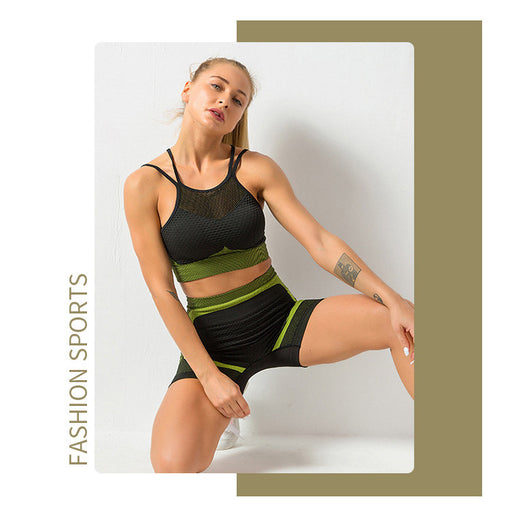 2pcs Quick-Drying Yoga Sports Set Sports Bra Shorts [GTYG0033]