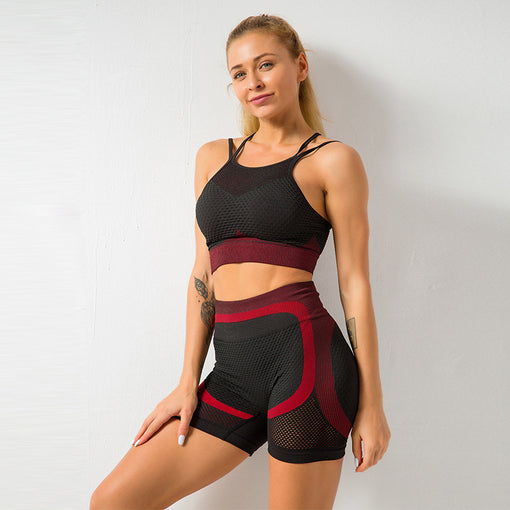 2pcs Quick-Drying Yoga Sports Set Sports Bra Shorts [GTYG0033]