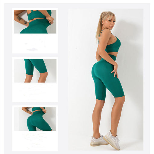 2pcs Seamless Lift Butt Quick-Drying Yoga Sports Set Sports Bra Shorts [GTYG0036]