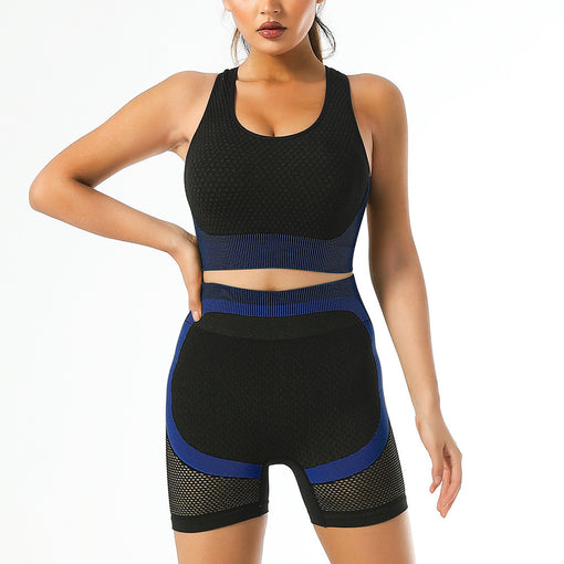 2pcs Lift Butt Anti-Vibration Yoga Sports Set Racer Back Shorts [GTYG0039]