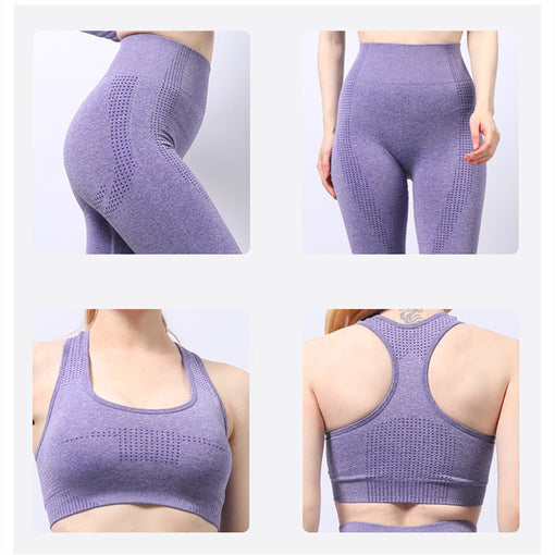 2pcs Seamless Yoga Sports Set Racer Back Leggings [GTYG0049]