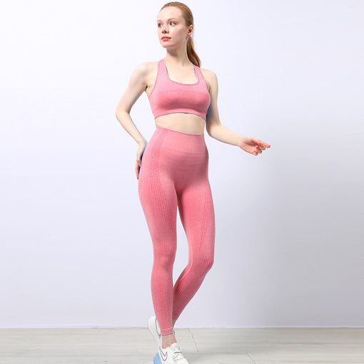 2pcs Seamless Yoga Sports Set Racer Back Leggings [GTYG0049]
