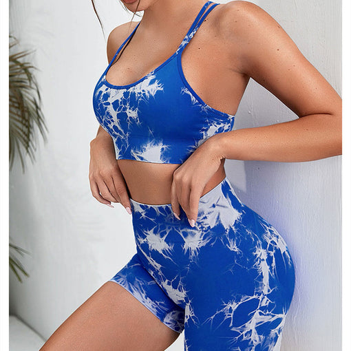 2pcs Lift Butt Anti-Vibration Yoga Sports Set Sports Bra Shorts [GTYG0051]