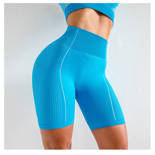 2pcs Seamless Lift Butt Breathable Yoga Sports Set Short Sleeves Shorts [GTYG0052]