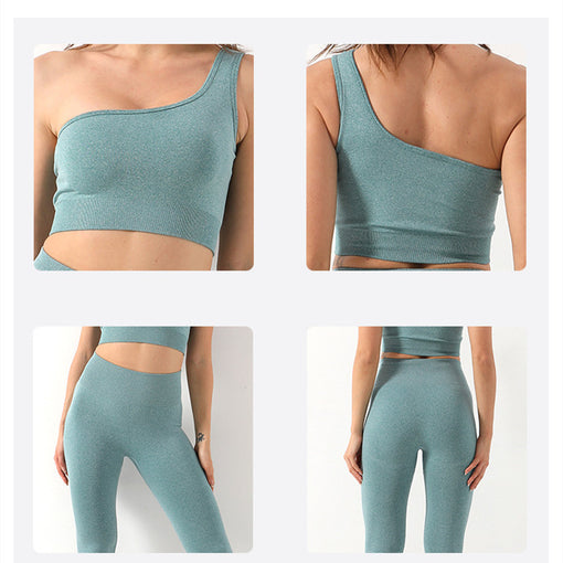 2pcs Seamless Anti-Vibration Yoga Sports Set Sports Bra Leggings [GTYG0056]