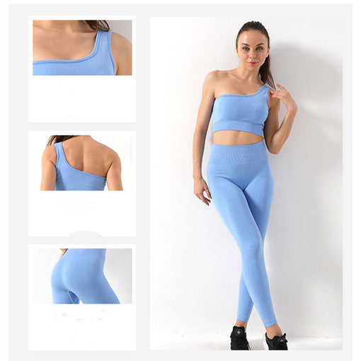 2pcs Seamless Anti-Vibration Yoga Sports Set Sports Bra Leggings [GTYG0056]