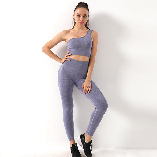 2pcs Seamless Anti-Vibration Yoga Sports Set Sports Bra Leggings [GTYG0056]