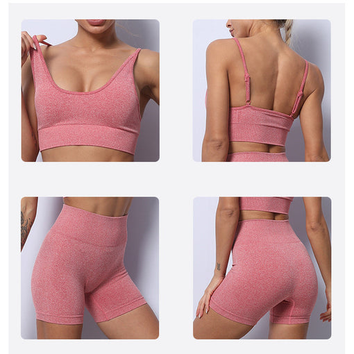 2pcs Seamless Yoga Sports Set Sports Bra Shorts [GTYG0058]