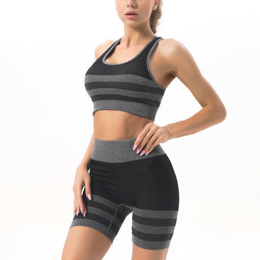 2pcs Lift Butt Quick-Drying Yoga Sports Set Racer Back Shorts [GTYG0060]