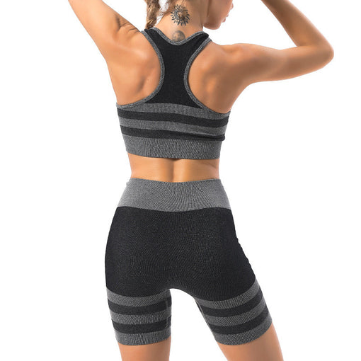 2pcs Lift Butt Quick-Drying Yoga Sports Set Racer Back Shorts [GTYG0060]
