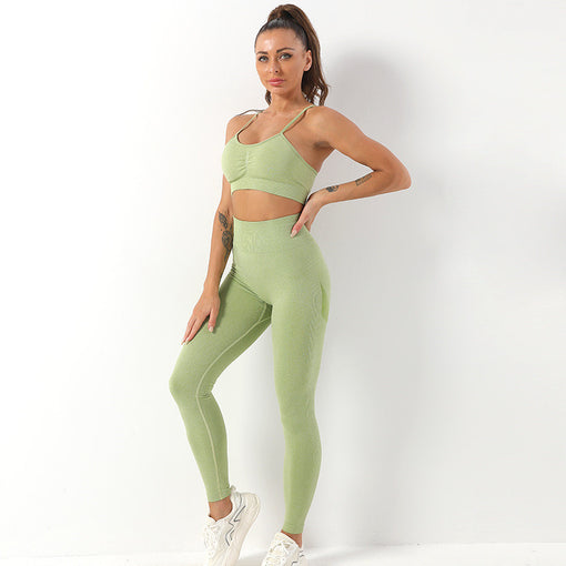 2pcs Lift Butt Yoga Sports Set Sports Bra Leggings [GTYG0061]